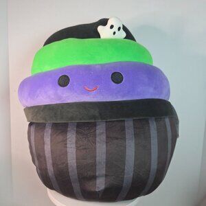 Squishmallows Kurt The Cupcake Halloween Plush 16" With Ghost Tag Jazwares Soft